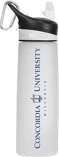 Concordia University Wisconsin Tritan Plastic Frosted Sport Water Bottle, Design-1 - White