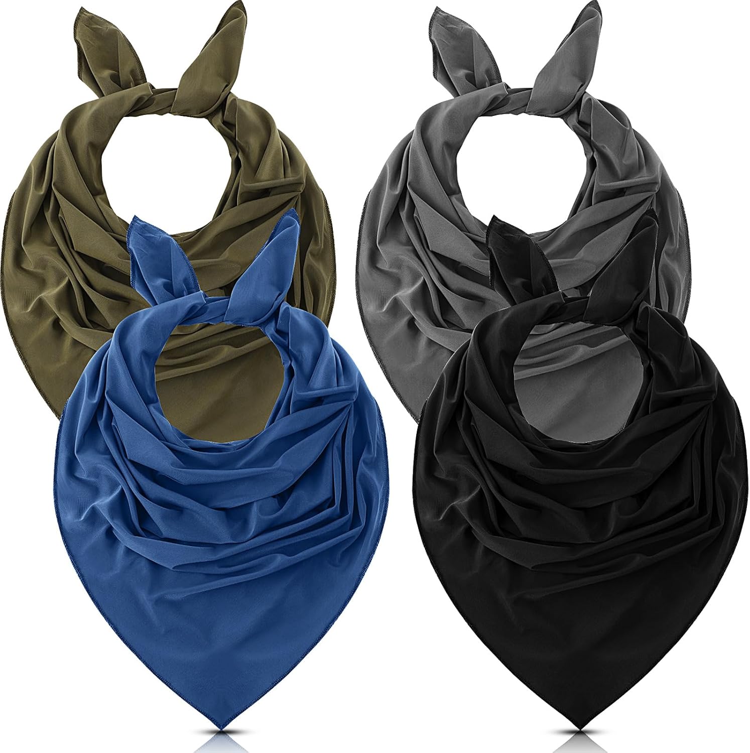 4 Pcs Cooling Bandana for Men Women Wicking Bandanas Scarfs Sun Protective Cools Instantly When Wet Breathable Face