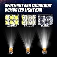 Vista 7 de Auxbeam - Barra de luz LED de 52 pulgadas, 300 W, súper brillante, 30000 lm, lámpara todoterreno, lente 5D, doble fila, luz combinada de inundación