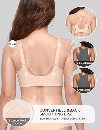 OEAK Women Value Series Jelly Bras Wireless Pushup Convertible Bra | Everyday Essentials,Comfortable Bralettes,No Underwire,Full Coverage,Support Lift,Tshirt,Soft,Seamless,Scalloped