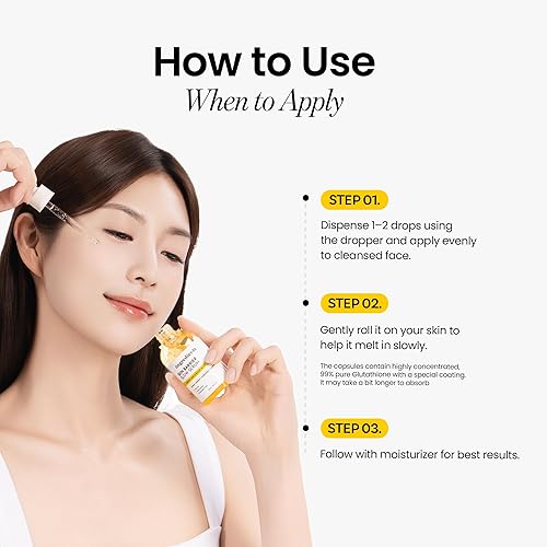 Miniatura 7 de ONGREDIENTS Skin Barrier Glow Serum, 99% glutatión puro, pantenol, ácido hialurónico, piel de cristal, mancha oscura, tono de piel desigual, piel