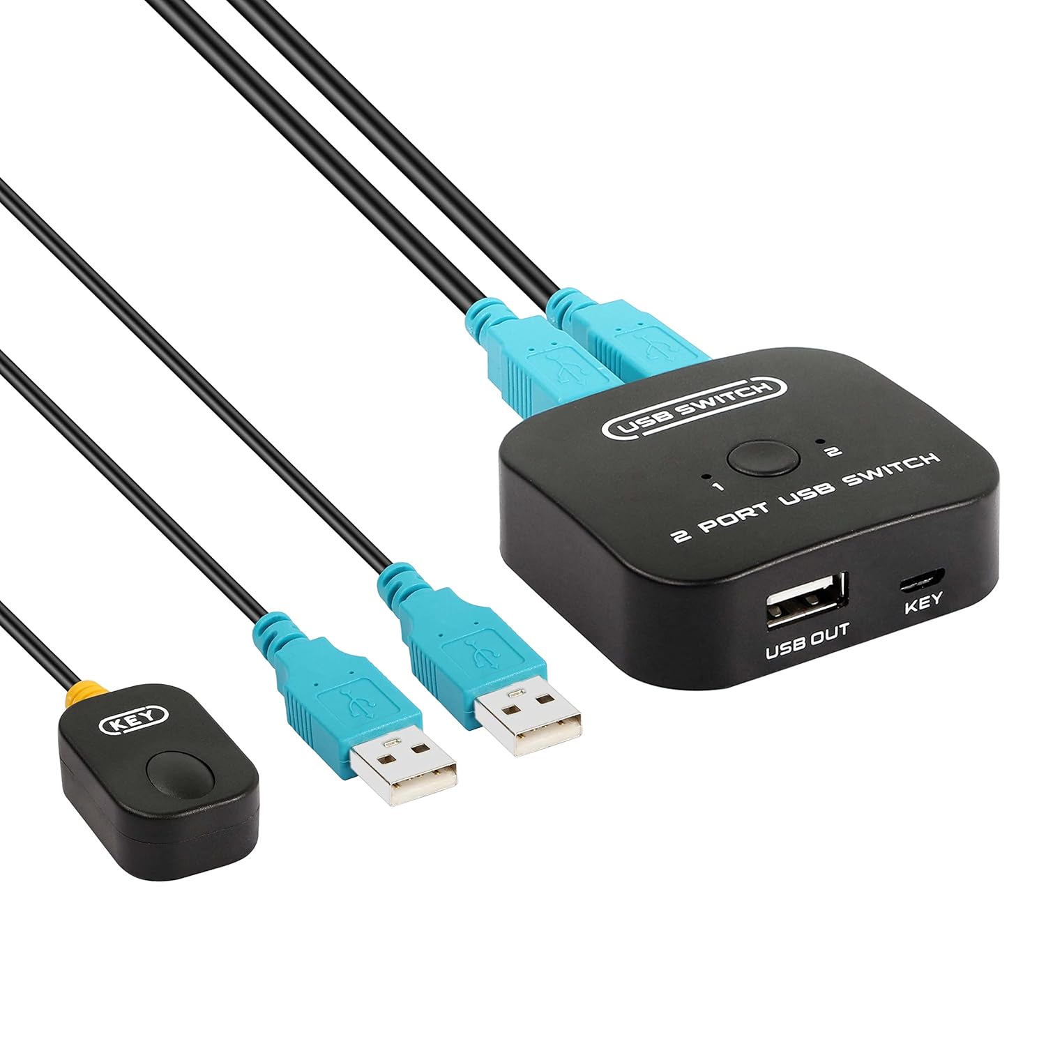 USB Printer Switch,2 Port USB 2.0 Manual Printer Scanner