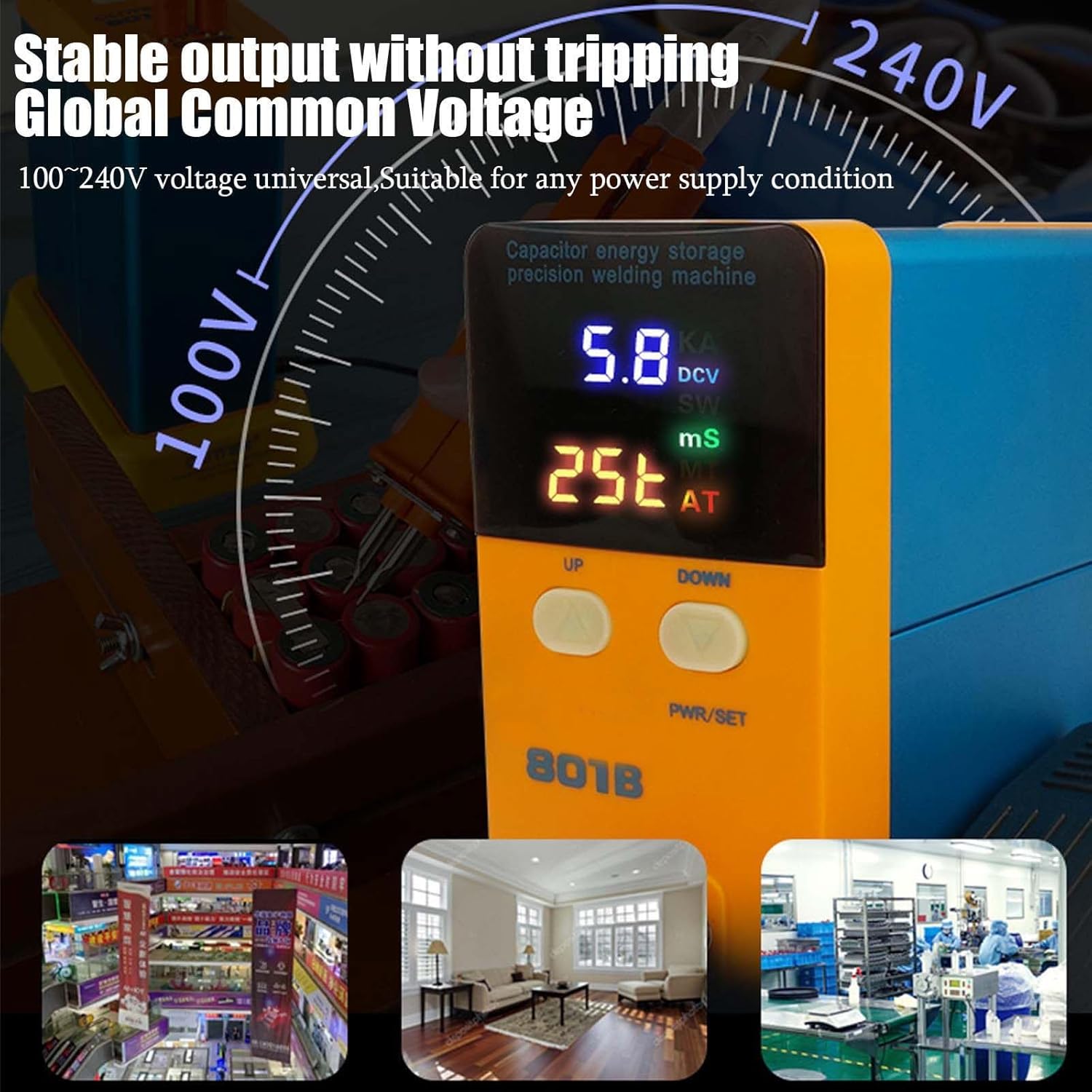 Spot Welder, Automatic Portable Precision Pulse Battery Welding Machine, High Power LED Pulse Spot Welder for Efficient Welding Applications