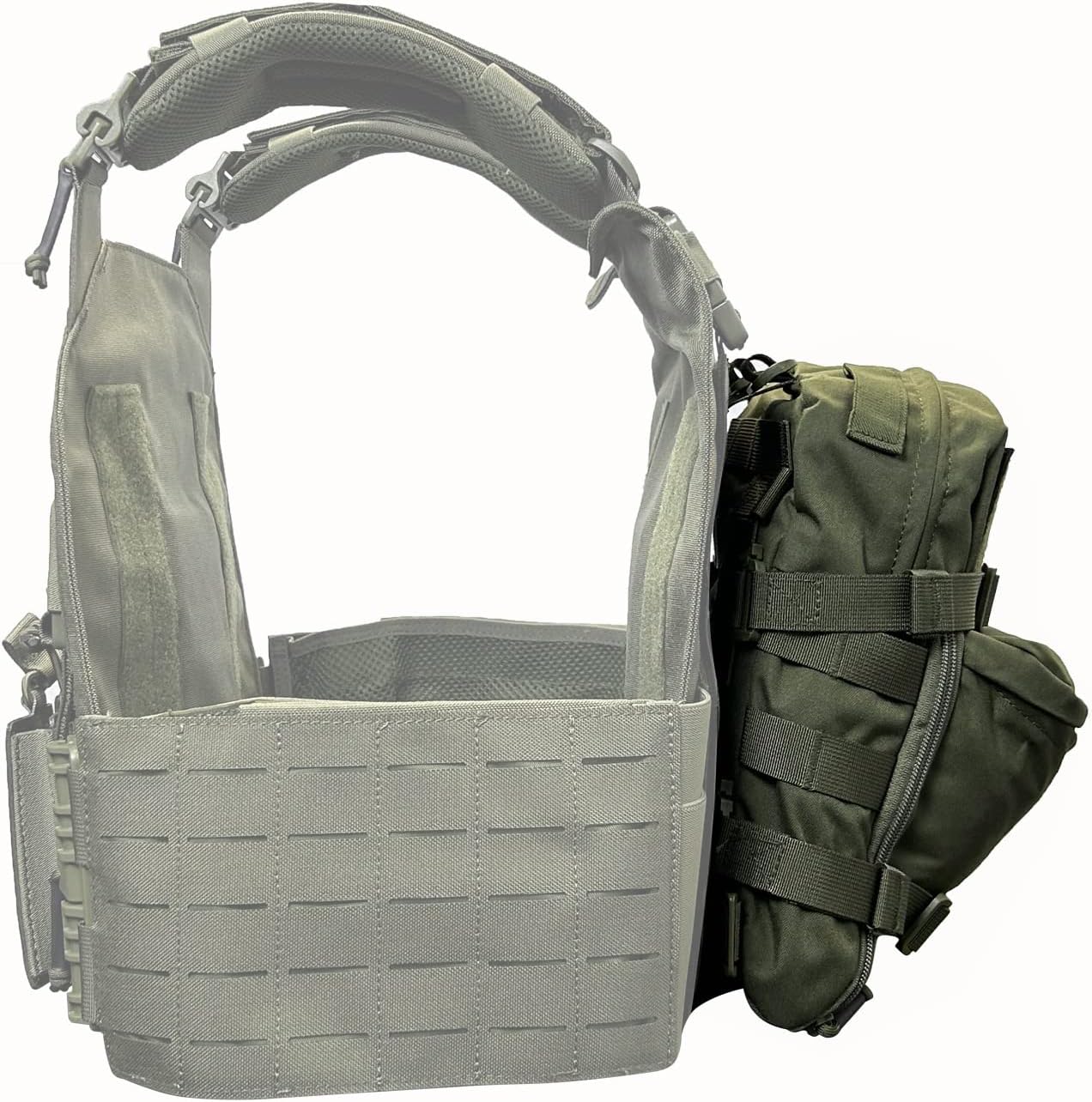 Tactical Hydration Backpack for 2L Hydration Bladder, Lightweight Hydration Backpack MOLLE Water Carrier for 2L Hydration Bladder Reservoir Pack for Hiking Biking Running Climbing - Image 8