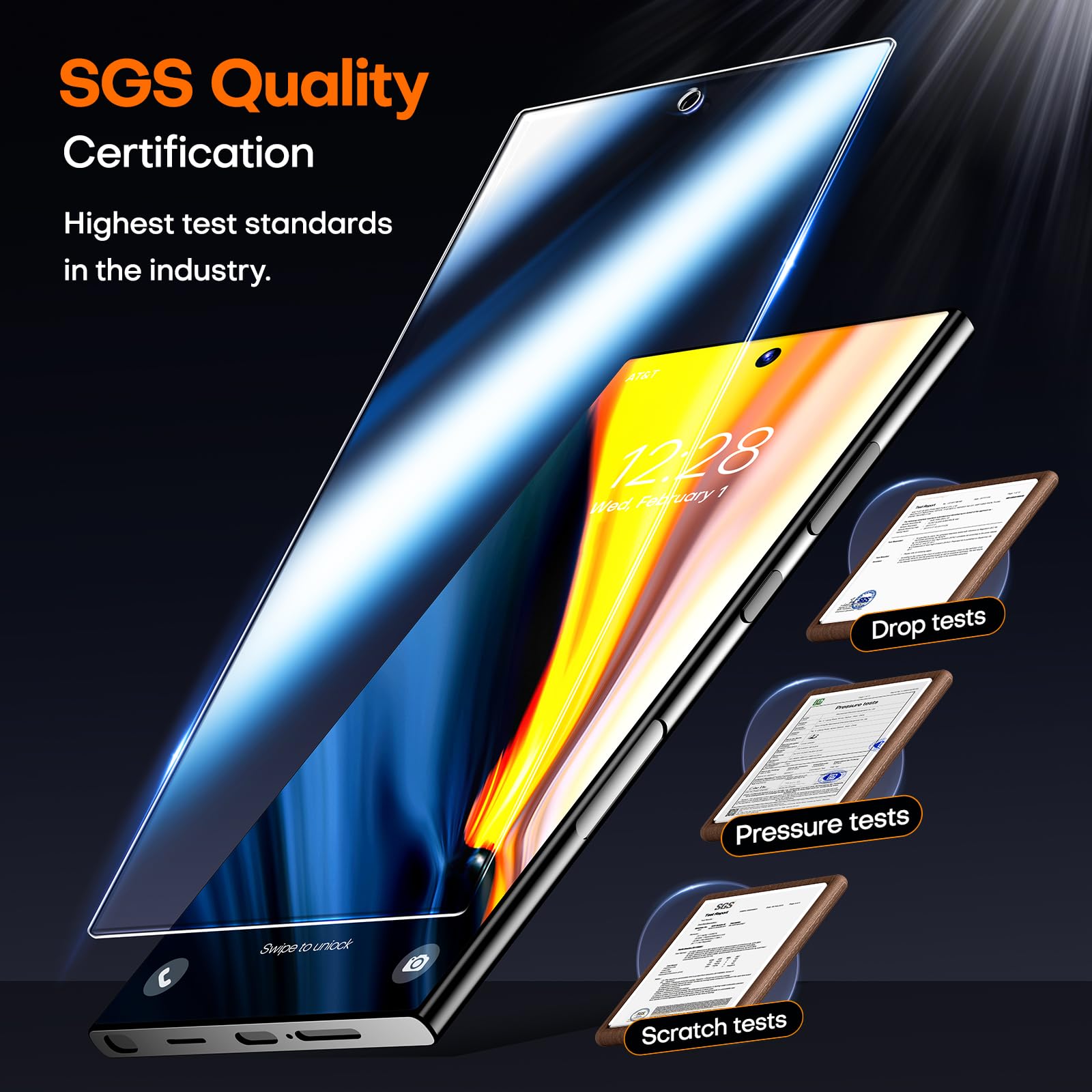 LϟK 2 Pezzi Privacy Vetro Temperato per Samsung Galaxy S24 Ultra Schermo Antispia, Installazione Automatica, Senza Polvere e Bolle