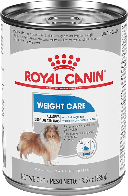 Ração úmida para cães adultos Royal Canin Weight Care Loaf ao Molho, 385 g, Pacote com 12