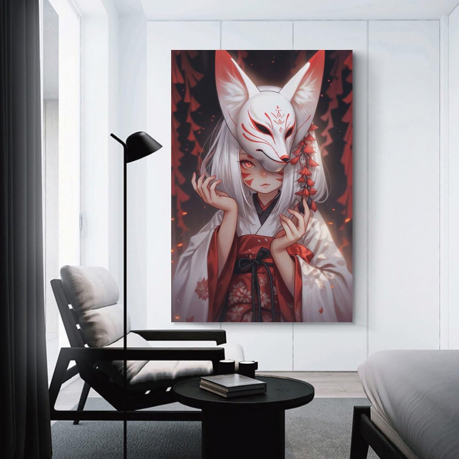 Junmoney Unframe-Style-15 Fox Spirit Wall Picture Print, 20X30inch(50X75cm), For New Homes, Bedrooms Or Workspaces, Thoughtful Wall Decor For Art Lovers