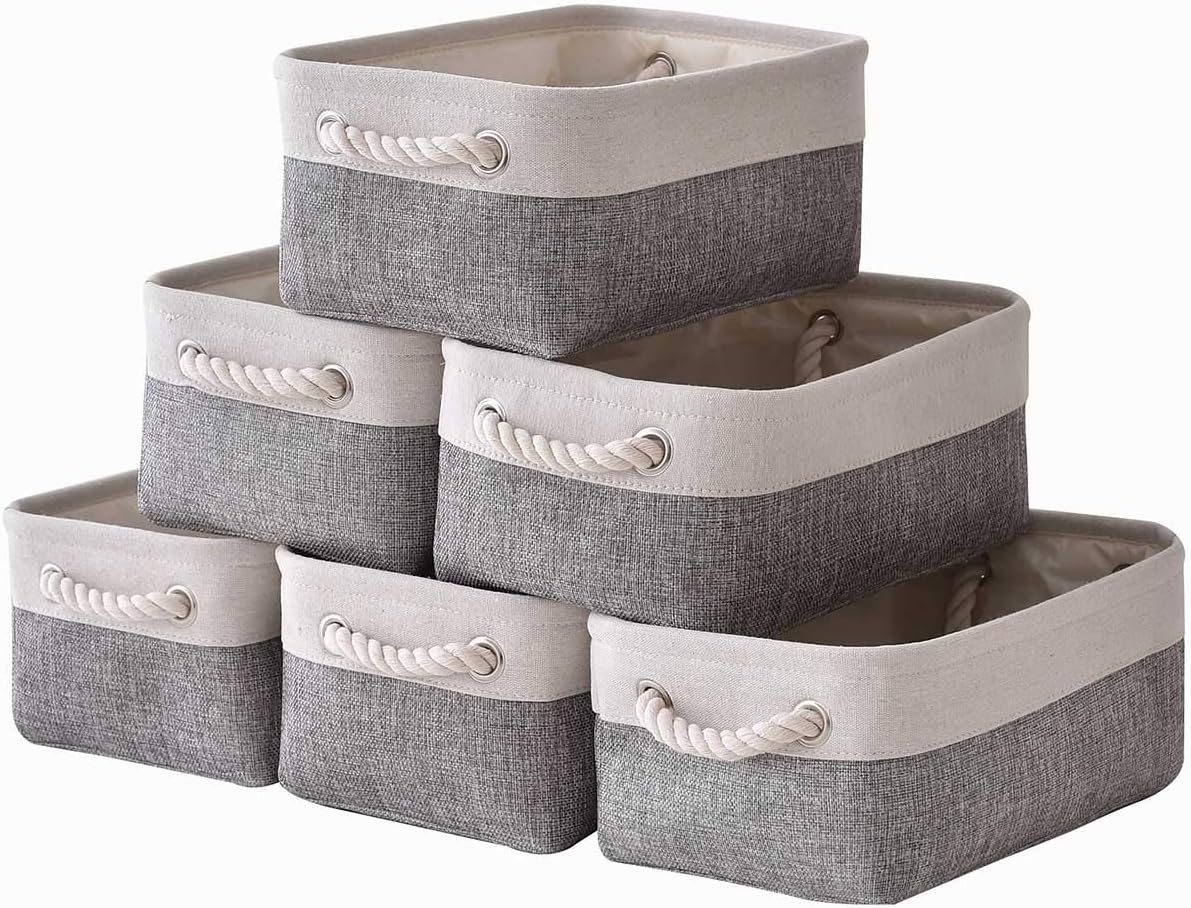 Sacyic Baskets Storage Bins [6Pack] Fabric Storage Baskets