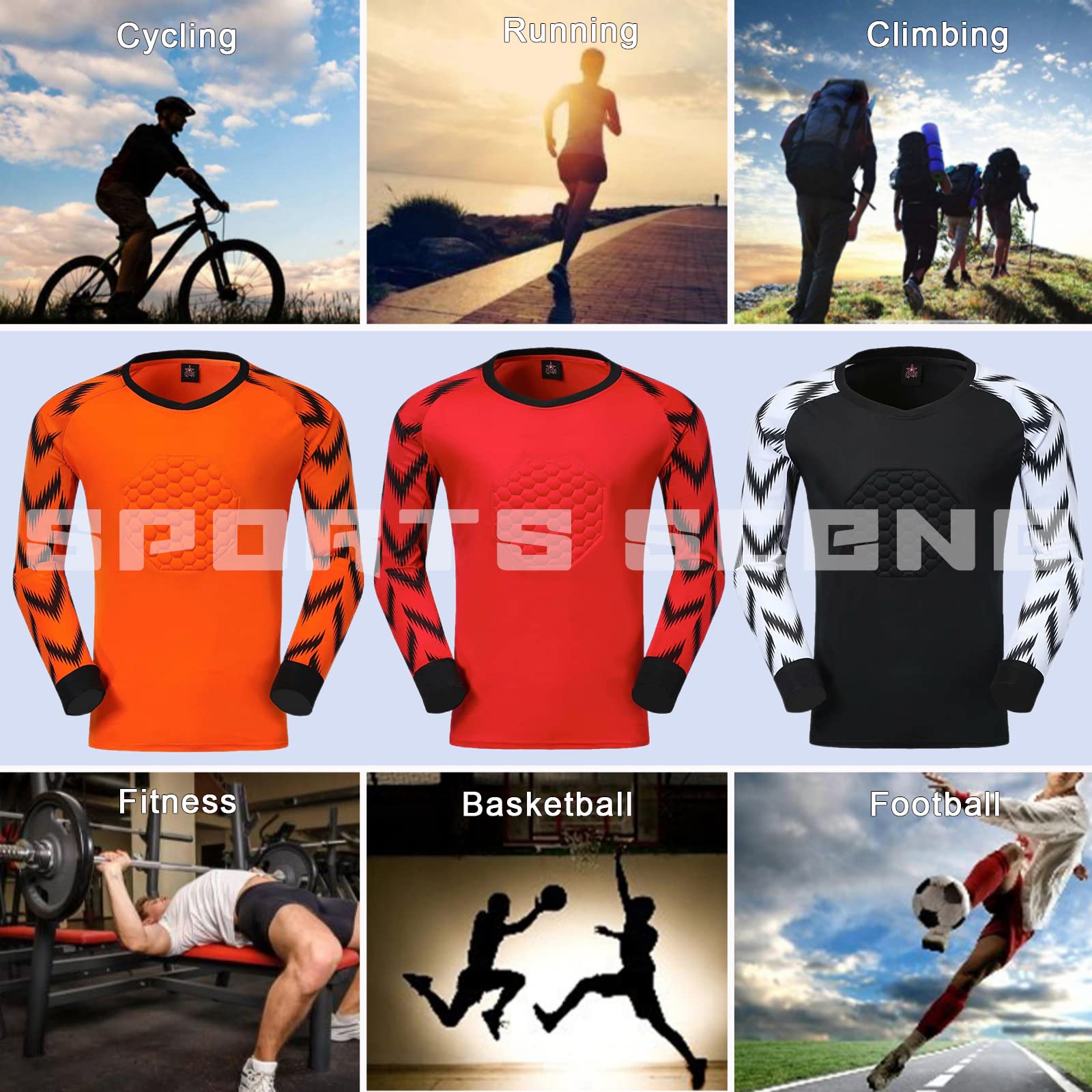 Maillot De Gardien De But Personnalisé Enfants Personnaliser Maillot De Gardien De But À Manches Longues Ensemble Hommes Femmes avec Nom Numéro Équipe Logo