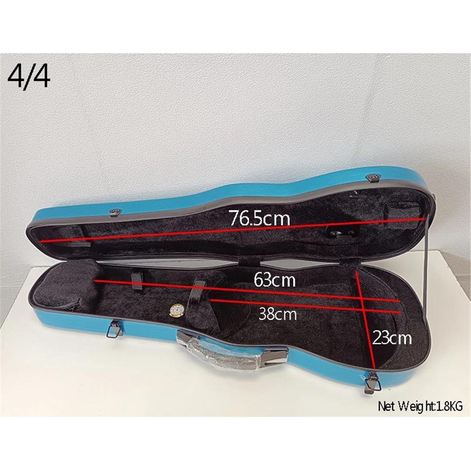 Custodia Per Violino 4/4 3/4 1/2 1/4 1/8 Scatola Per Violino Leggera A Doppia Spalla In Fibra Di Carbonio Scatola Per Violino Accessori Per Violino Custodia professionale per violino(Blue,4/4)