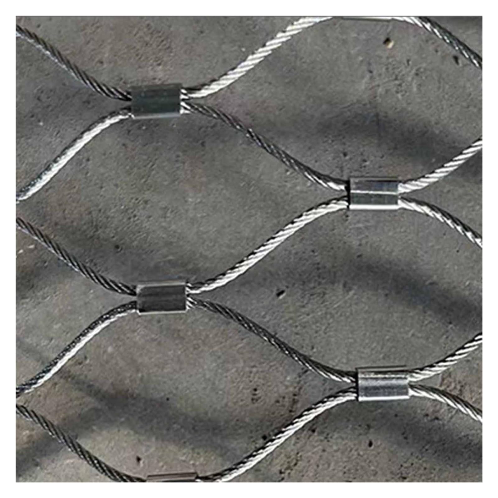 CHENWMZ Rete di Sicurezza in Acciaio Inossidabile 304 per balconi e Piante rampicanti, Recinzione in Rete Metallica da 10 cm/2 mm per Gabbie per Zoo, Scale, Resistente (1,2x20 m)