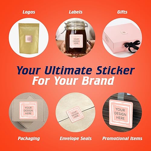Vista 198 de DayStar Custom Signs & Design - 100 adhesivos de vinilo personalizables, con texto, imagen, diseño y logotipo; adhesivos para logotipo de embalaje