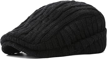 Rubyn - Textured Knit Flat Cap
