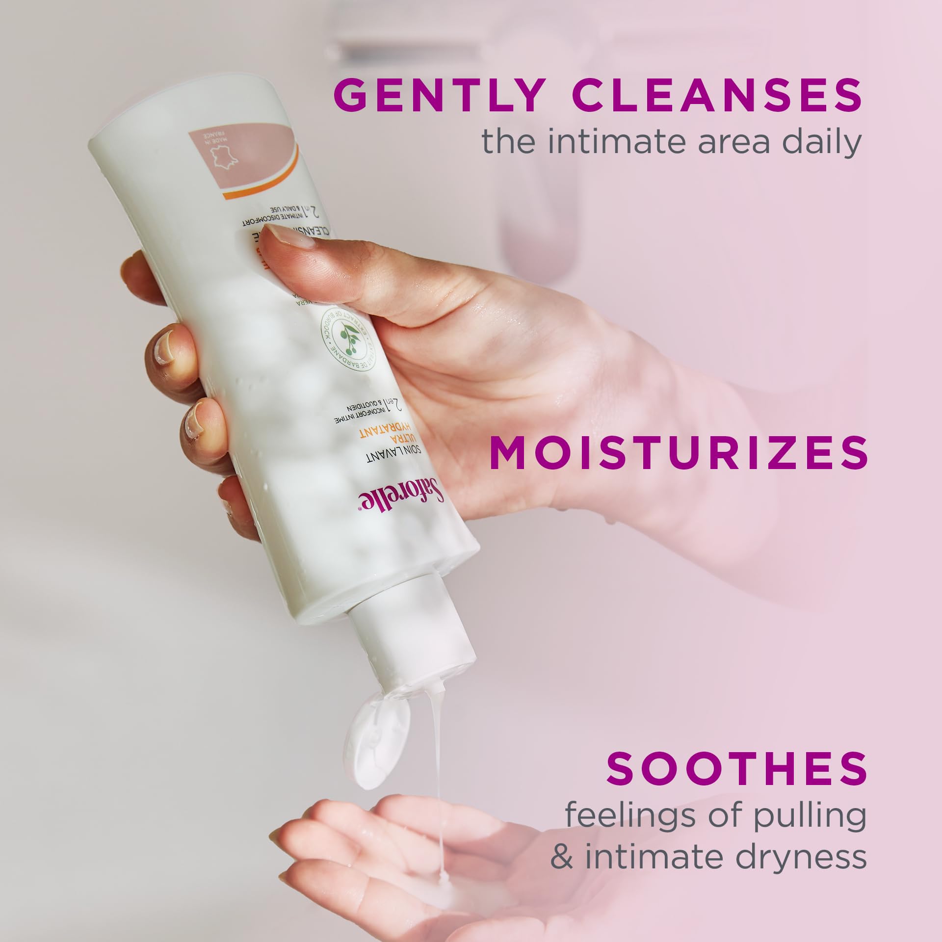 Saforelle Intensive Moisturizing Cleansing Care - 8.45 fl oz - Feminine Wash with Burdock Extract for Soothing Daily Cleansing