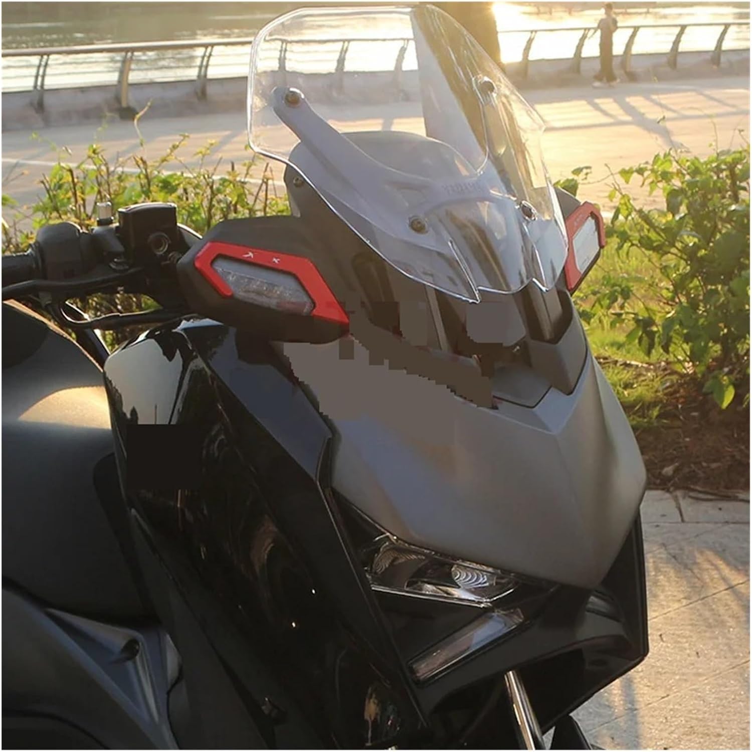 Motorcyle Accessories Front Turn Signal Light Protection Shield Guard Cover Aluminum Alloy Compatible With XMAX300 2025(Blue 1)
