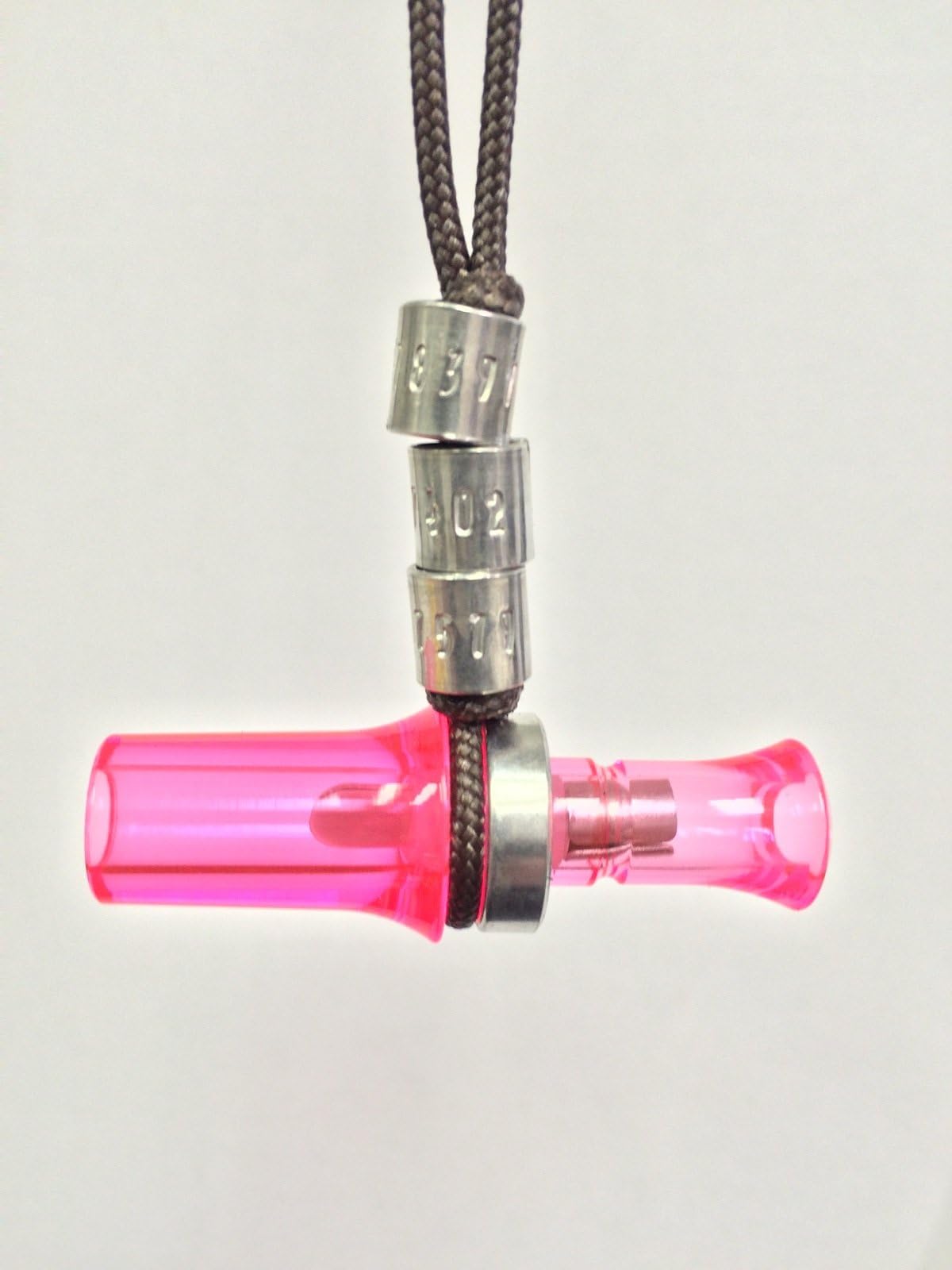 Wood Duck Call Necklace (Pink)