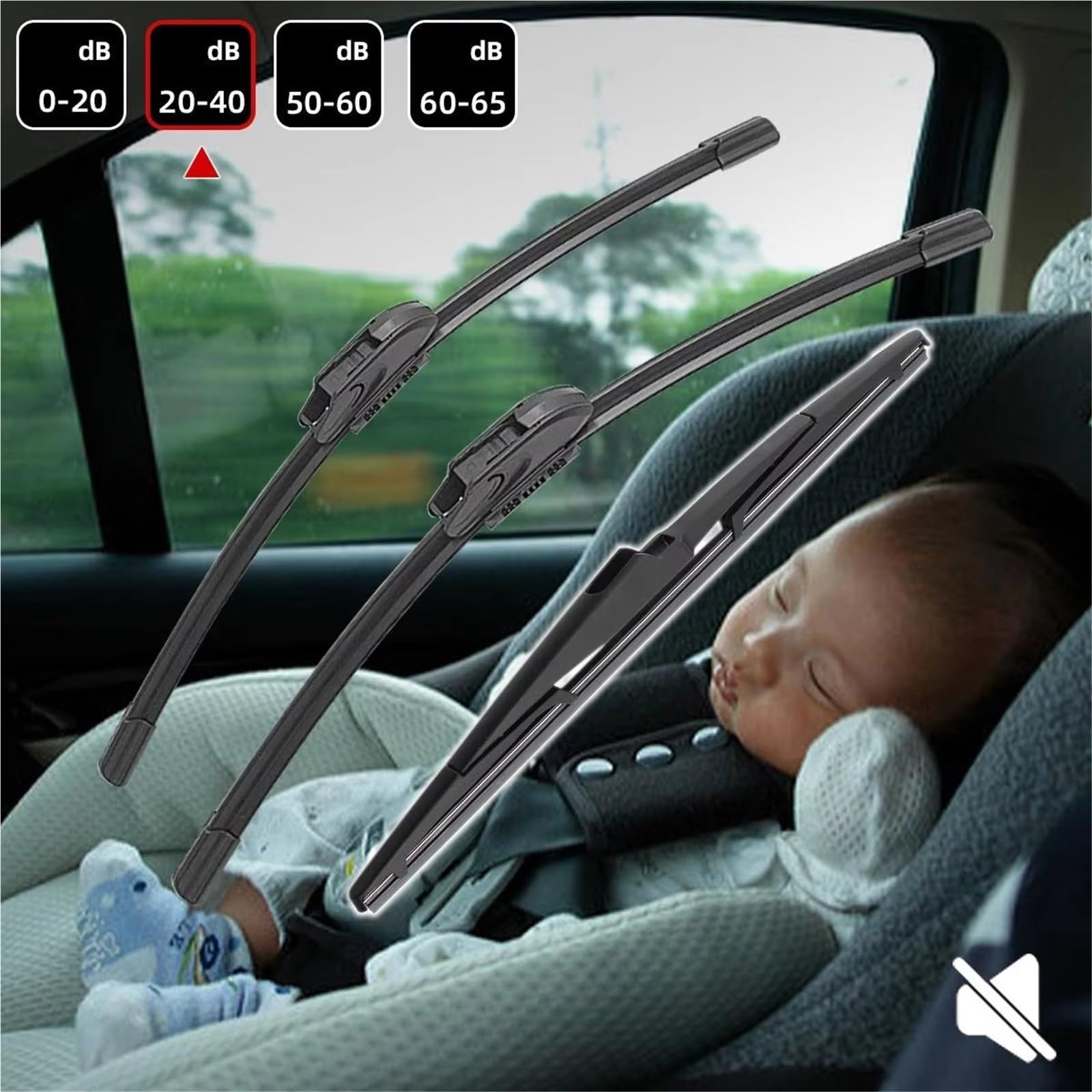 Tergilunotto Rear 1 2 3 4 6 Pezzi Spazzole Tergicristallo Anteriori E Posteriori Per Auto Per Hyundai Per Santa Fe DM 2012 2013 2014-2017 Tergicristallo(6 Piece)