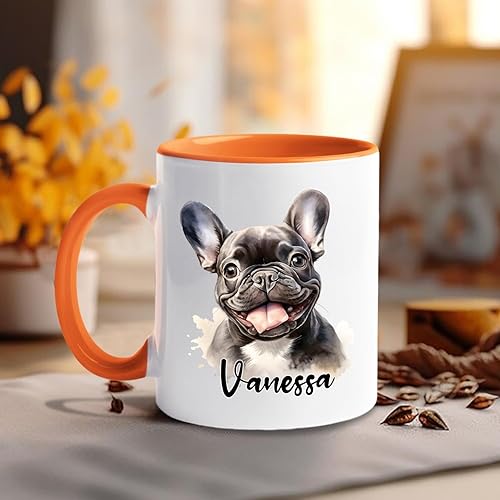 Vista 71 de Taza de café con nombre personalizado de pastor alemán, 11 15 onzas, taza de cerámica blanca de pastor alemán personalizado, regalos para hombres