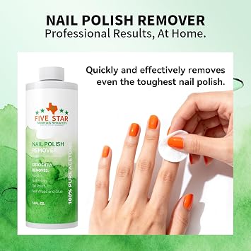 100% Pure Acetone (16 Fl/Oz) -ACS Grade, Made in USA, Professional Strength Nail Polish Remover for Nail Polish, Gels, Acrylic and Sculptured Nails