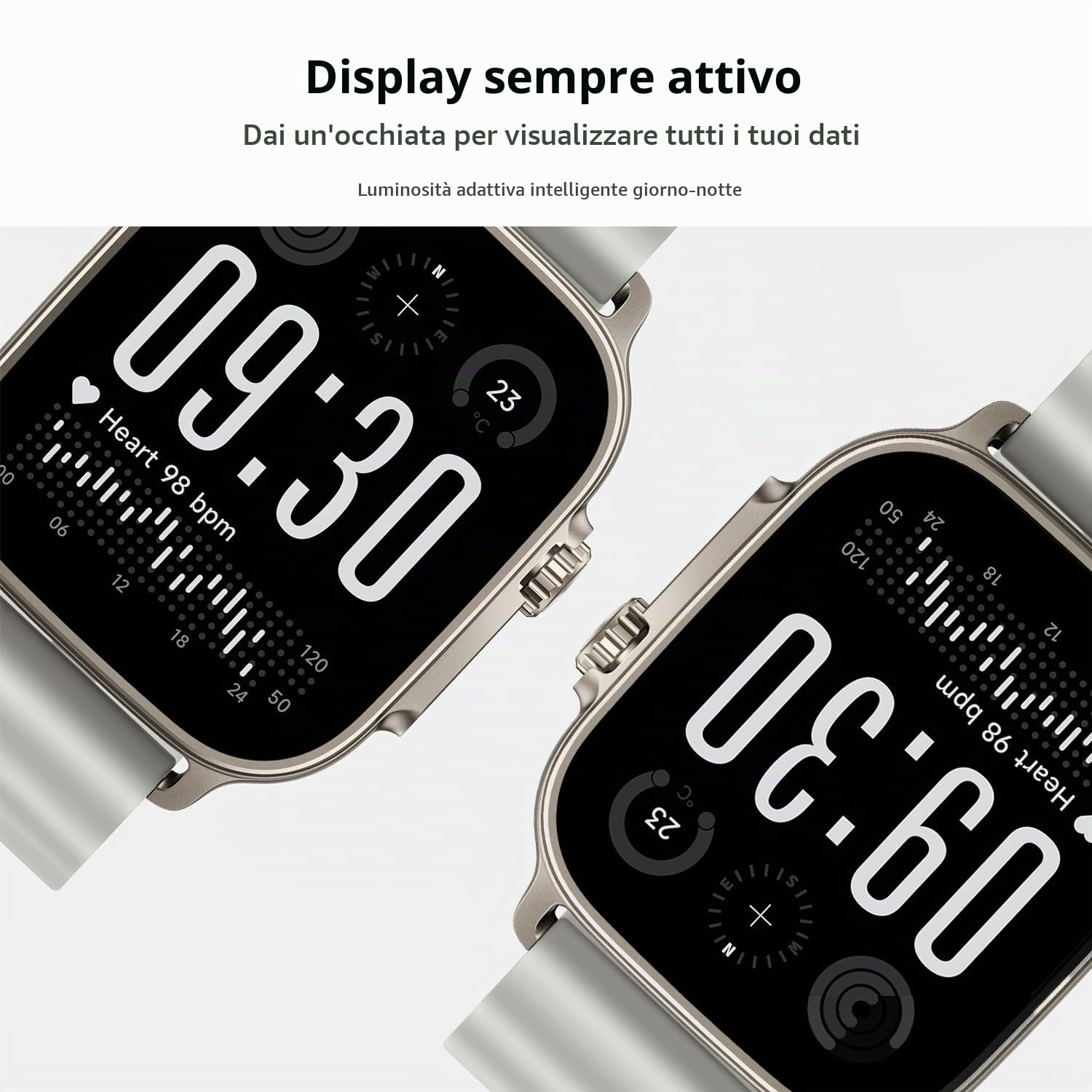 realme Watch 5 Orologio Intelligente, Bluetooth, NFC, GPS, Argento | Schermo AMOLED 1,97", Bluetooth, FC/Sonno/SpO2, IP68
