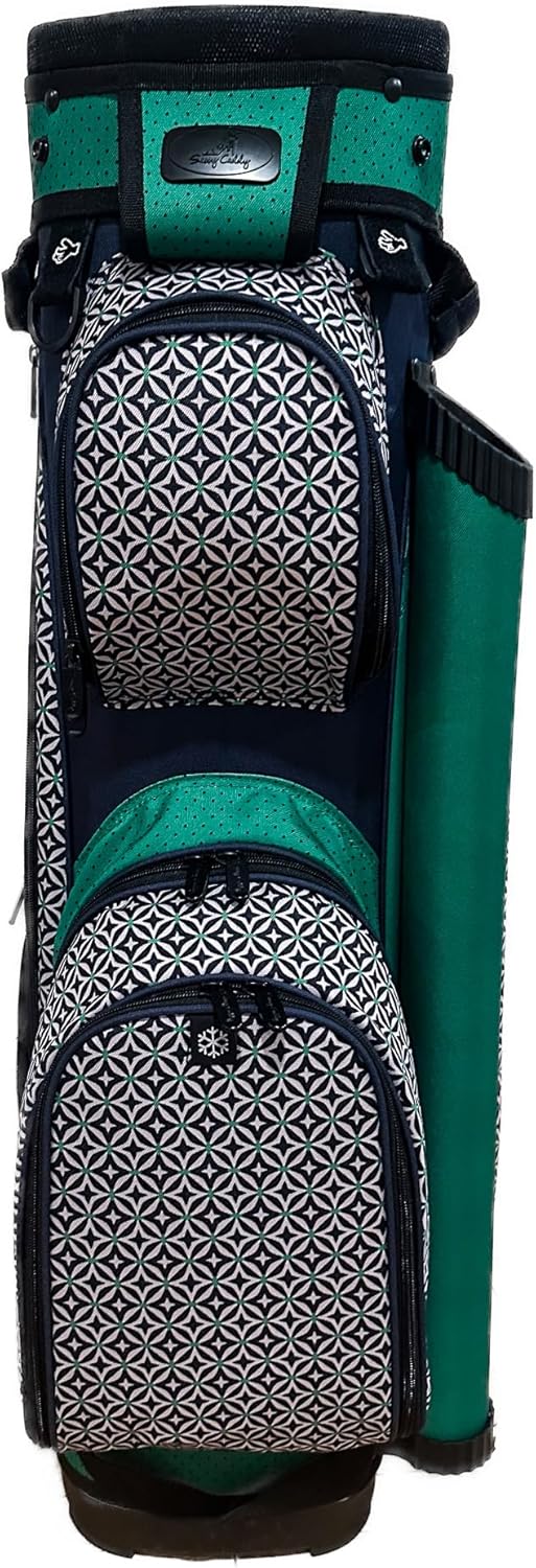 Sassy Caddy Dublin Lightweight Golf Cart Bag – 3.5 lbs, 14-Way Divider, Waterproof, Fade & Stain Resistant, Includes Cooler Pocket & Velvet-Lined Valuables Pocket