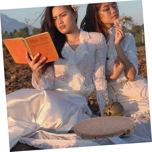 Vista 13 de DECHOUS Cojín de asiento para exteriores, cojines de silla redondos, silla plegable portátil, portátil, taburete de camping, cómodo taburete de Negro