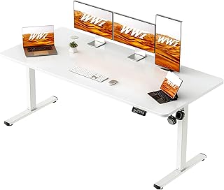 WWI Standing Desk Height Adjustable Desk Electric Lifting Table Motion Desk Adjustable Office Table (white, 160 * 60cm)