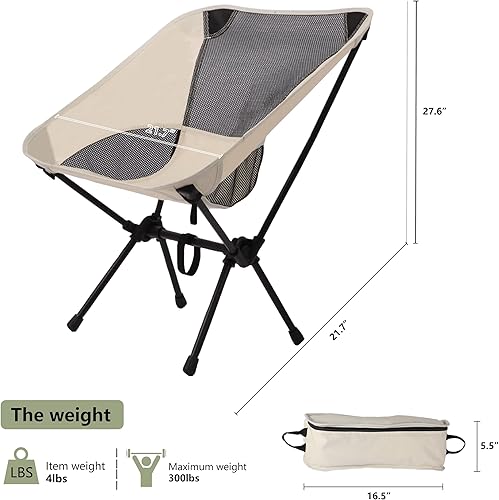 Miniatura 2 de Silla plegable para acampar y césped, soporta 330 libras
