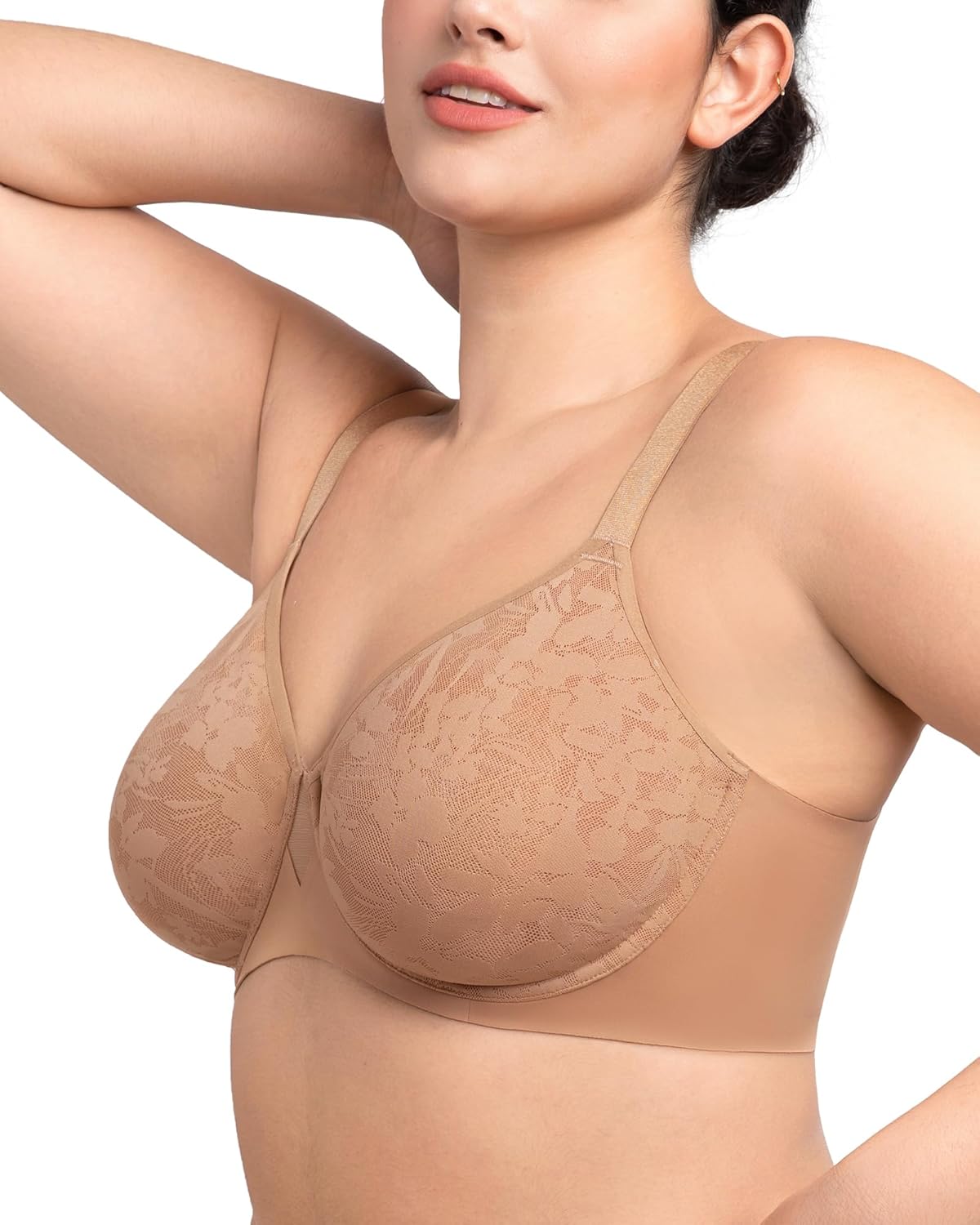 HSIA Minimizer Bra for Women - Full Coverage Seamless Lace Bra Plus Size Underwire Unlined Bra for Heavy Breast - Image 6
