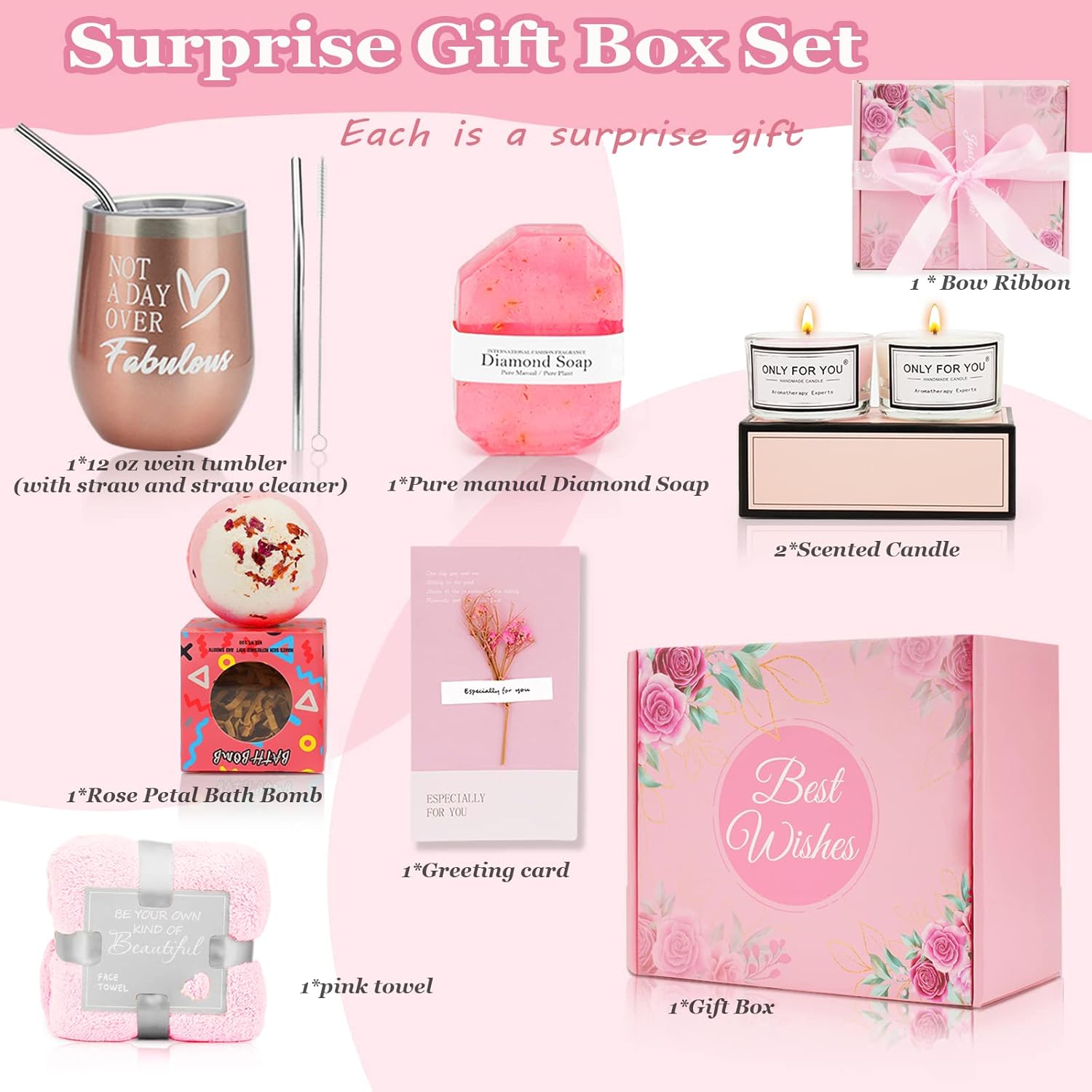 MUJUZE Weinbecher Geschenkeset für Frauen - Perfektes Geschenk für besondere Anlässe Photo 2