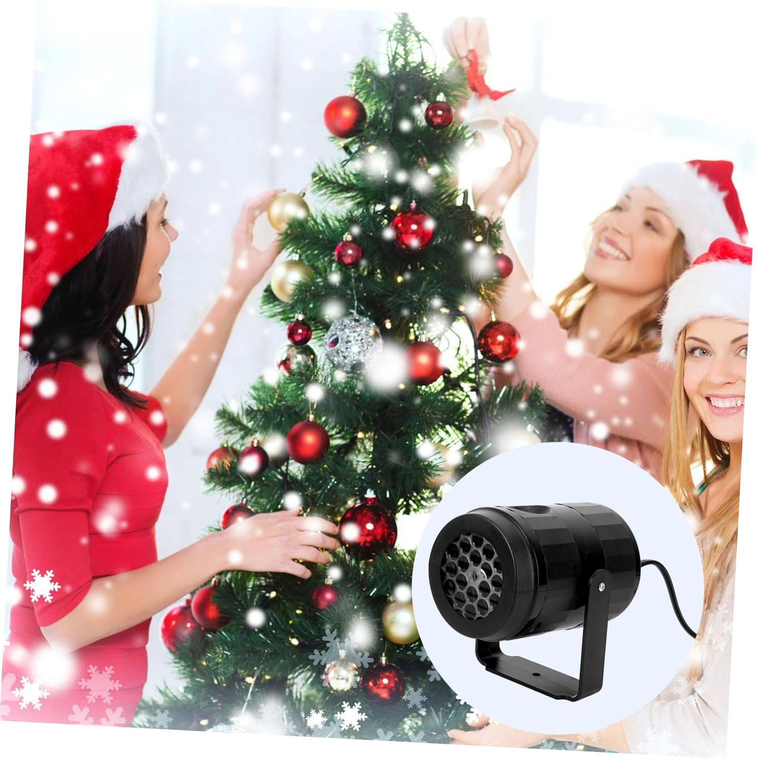 LEDMOMO 1 Set Christmas Snowflake Projector Lights, Outdoor LED Projection Light Rotating Spotlight for Xmas Garden Holiday Landscape, 12*11cm, A5SETIOV1727AJ229O0W
