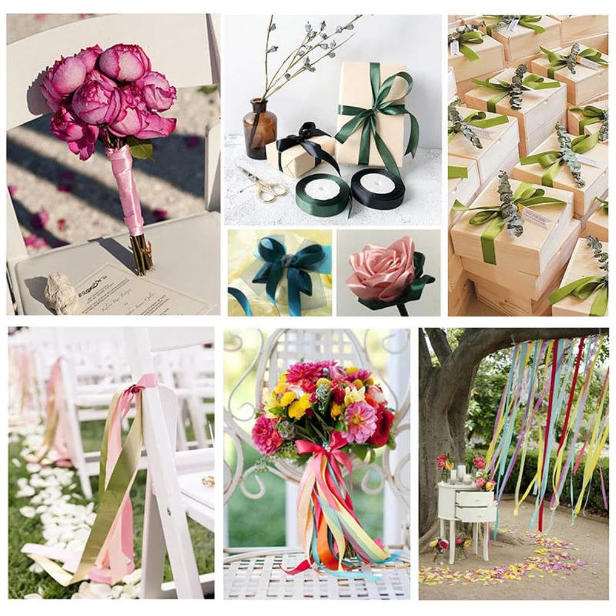 Curtzy 20 Pak Satijnen Linten in 20 Kleuren – 4,6 m – Stof Lint Rollen voor Geschenk Verpakking, Naaien & Strikken Maken – Hobby Rol voor Huwelijk, Valentijns Day, Kerst en Feest Decoraties