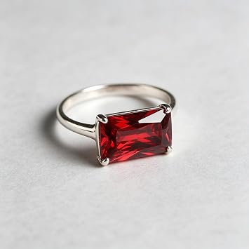 Ruby Red Cubic Zirconia Loose Beads Unset for Jewelry Making Simulated Stone Craft Kit (Ruby Color - Rectangular 1pc)