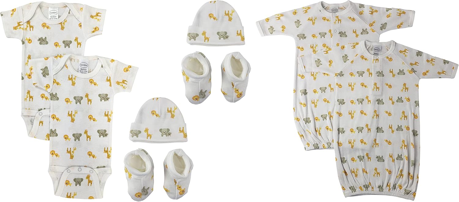 Unisex Newborn Baby 8 Pc Layette Sets