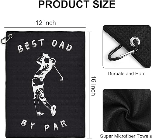 Miniatura 3 de Toalla de golf  Toallas de microfibra súper absorbentes  Ligeras, resistentes a los arañazos y sin pelusas, gancho de aleación de aluminio  16 x 12