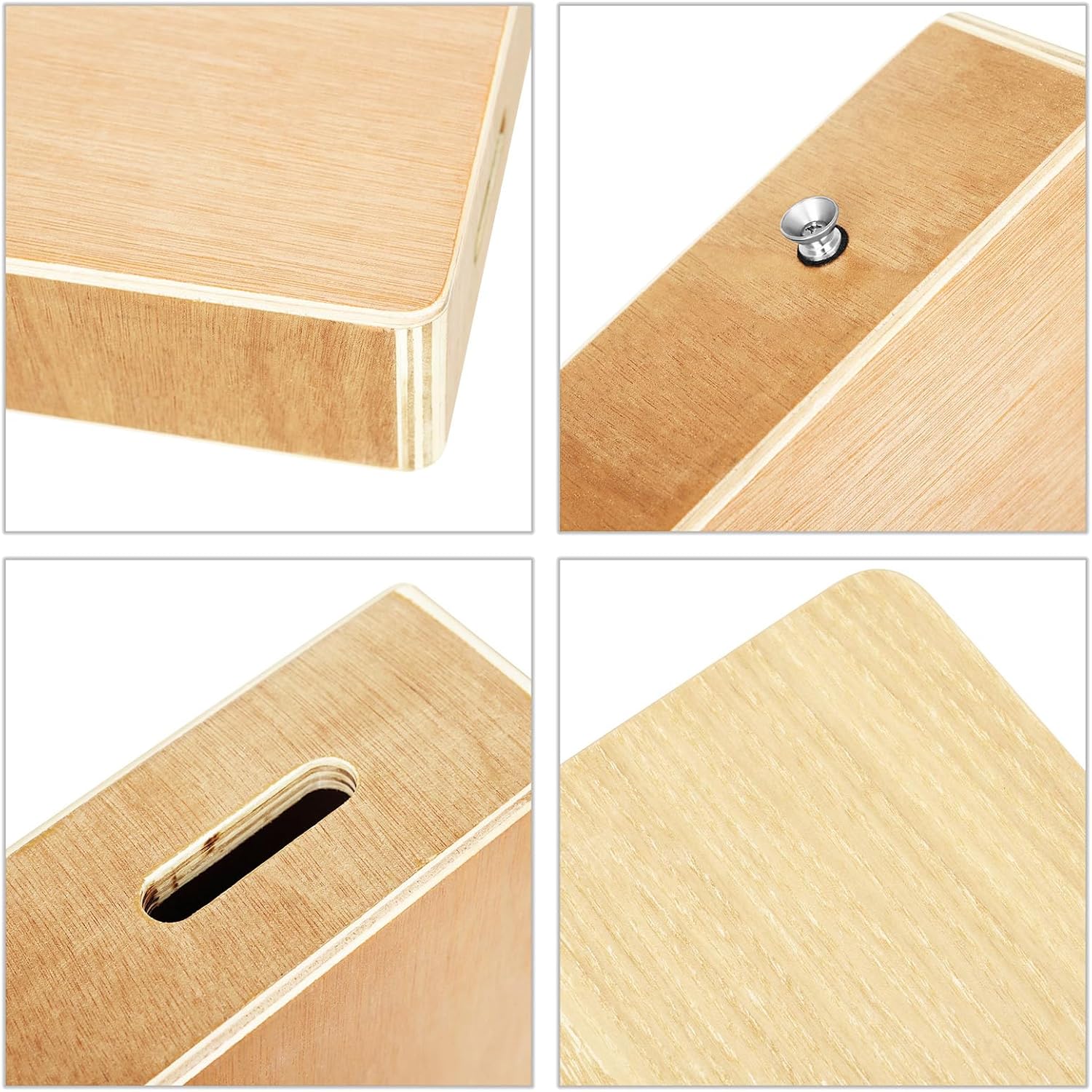 Portable Travel Box Drum Box Drum Wood Flat Hand Drum Wood Percussion Instrument Drum with Adjusted String