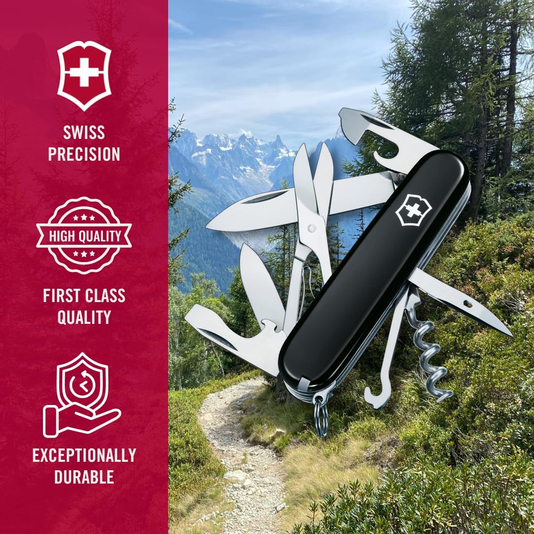 Climber Swiss Army Knife Black Blister Pack
