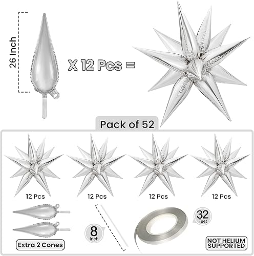 Miniatura 7 de KatchOn, Globos metálicos grandes de 22 pulgadas y 26 pulgadas, paquete de 56 | Decoraciones de fiesta y vaquera disco para niñas y mujeres jóvenes