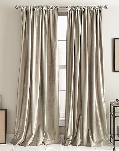 Miniatura 8 de DKNY Cortinas modernas con forro de terciopelo anudado para sala de estar o dormitorio, 50 x 96 pulgadas, juego de 2 paneles de cortina a juego,