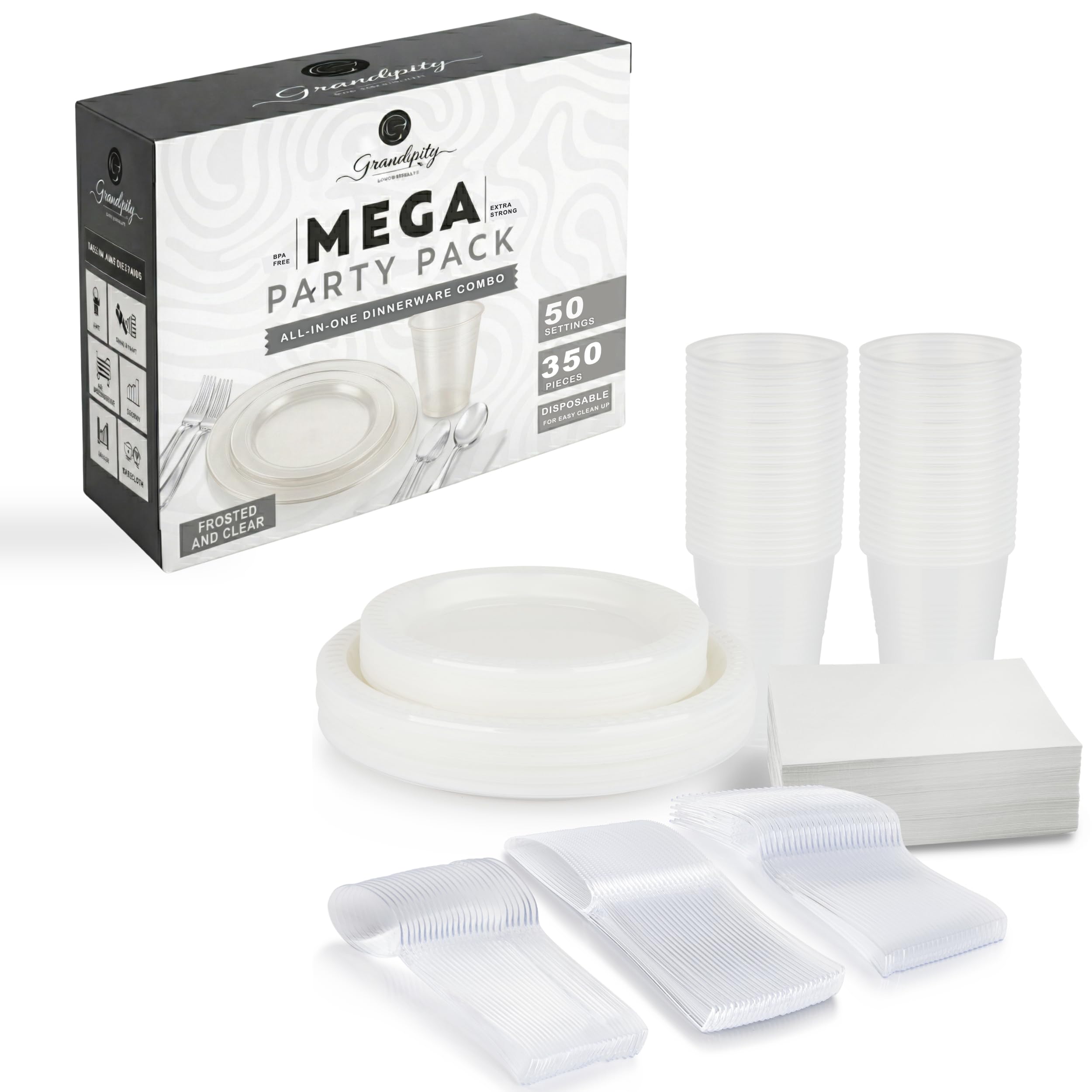 Grandipity Disposable Dinnerware Sets - 720 Piece -25
