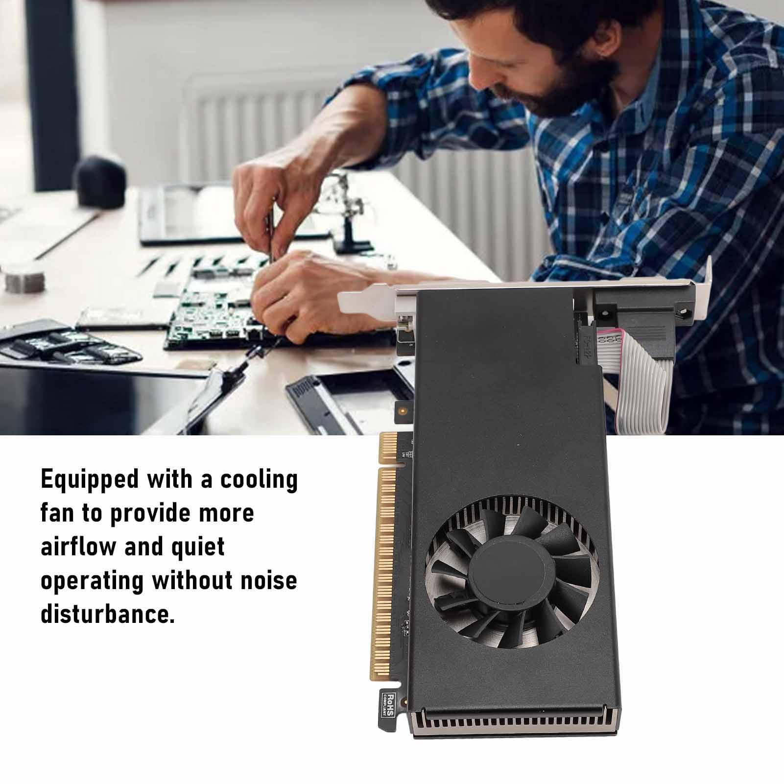 Scheda Grafica Video da 4 GB a 128 Bit, PCI Express 3.0x16 Interfacce di Output Multimediale Compatibili con 11 10 8.1 8 7
