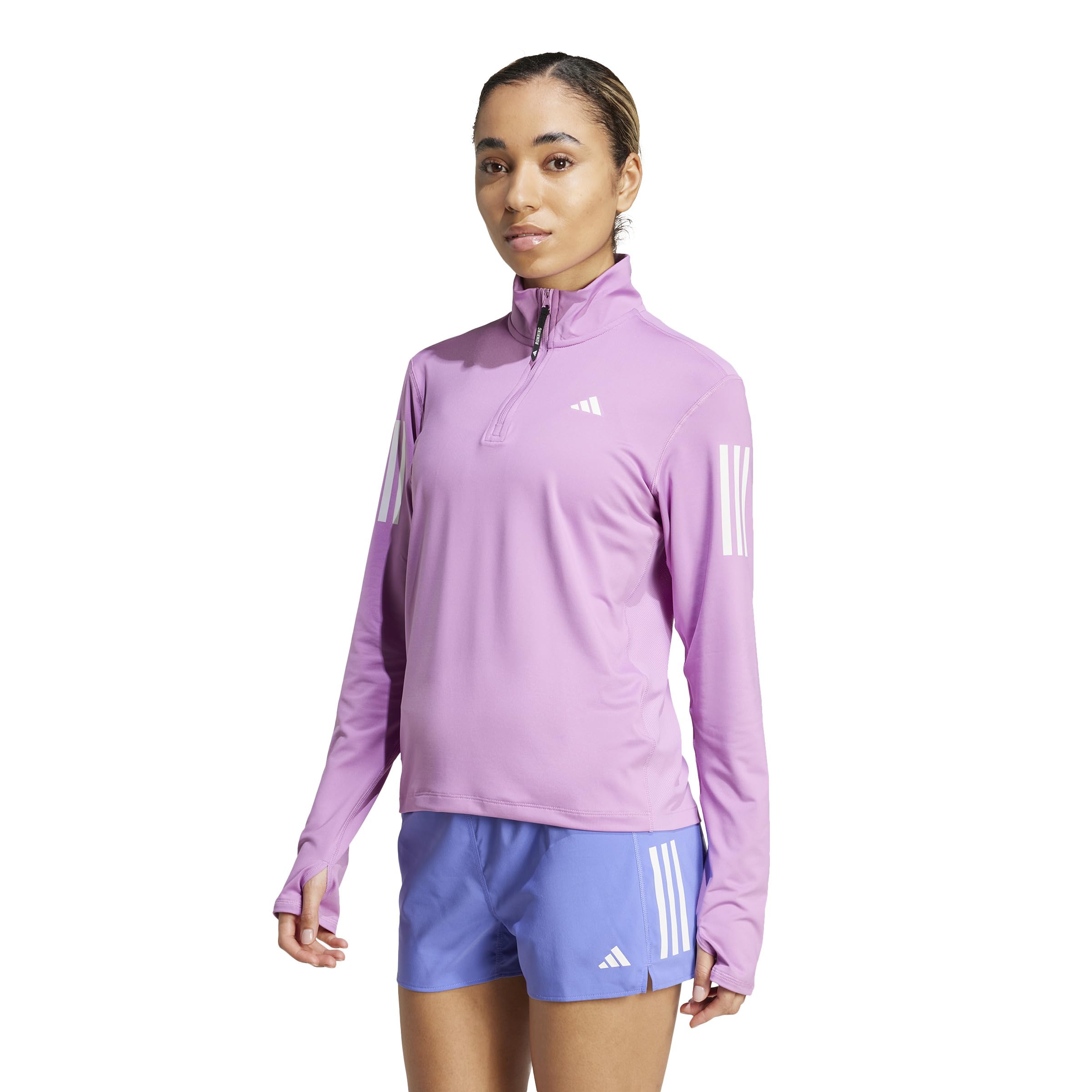 adidas Kobiety Own the Run Half-Zip Jacket, preloved purple, L