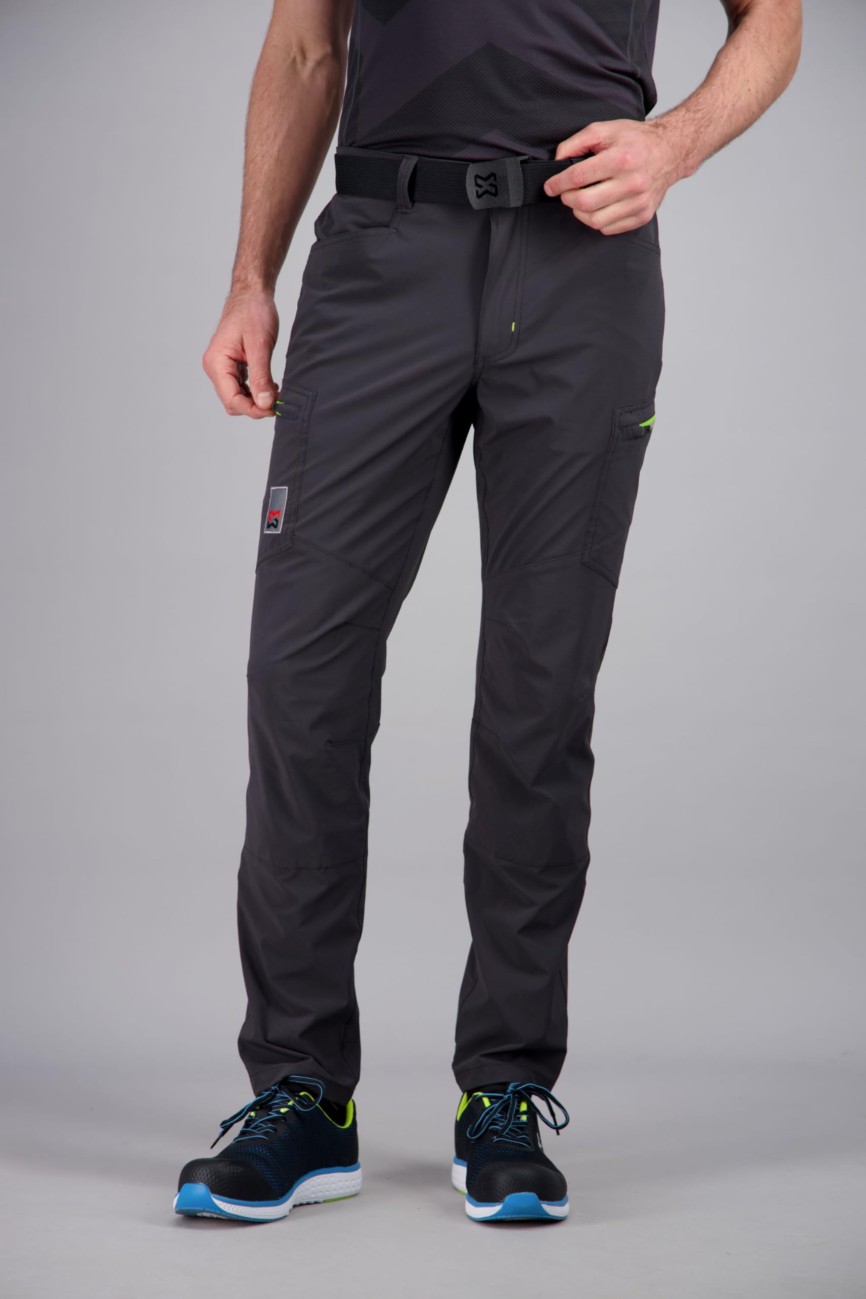 WÜRTH MODYF Stretch Evolution Bundhose Light - Arbeitshose für Herren mit 4-Wege-Stretch mit 85% recyceltem Polyamid - Schnelltrocknend & leichtes Material - in den Größen 24-118 in Anthrazit/Lime