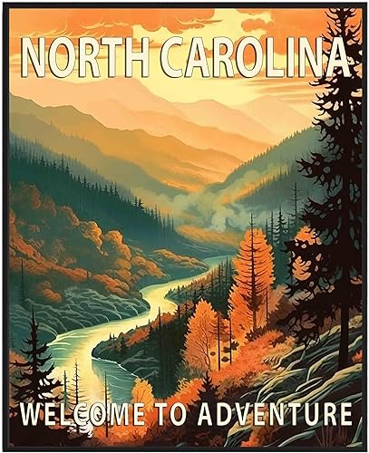 Miniatura 15 de Póster artístico de Tennessee, decoración artística de paisaje retro de Estados Unidos, pintura de montaña y paisaje de aventura para dormitorio,