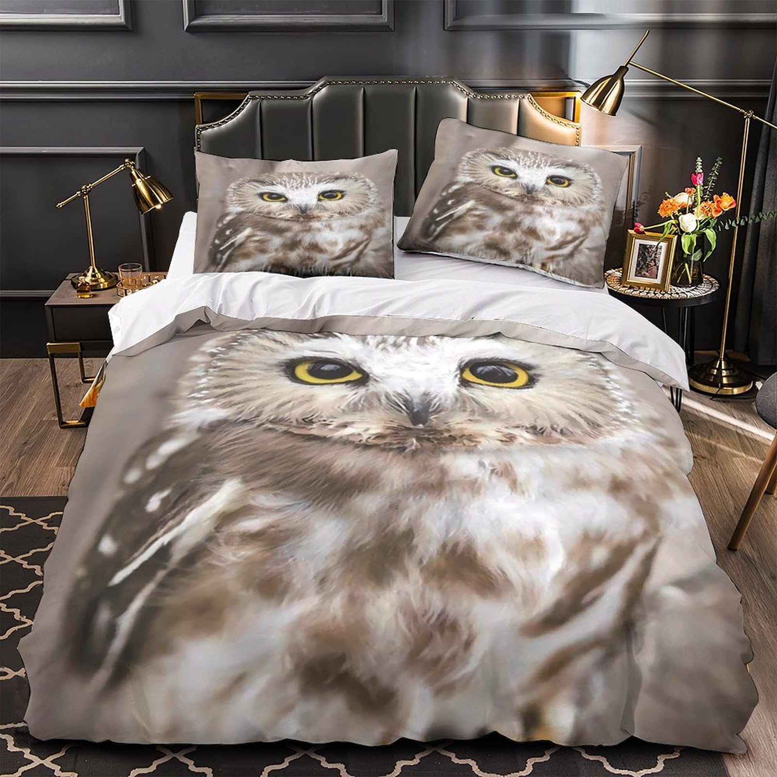 Housse de couette 3D hypoallergénique pour un sommeil vintage doux