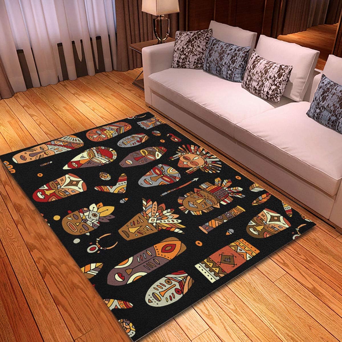 African Game Rugs Amazon.com: rouihot Non-Slip Area Rug 2'x 3' African Tribal Mask Ethnic ...