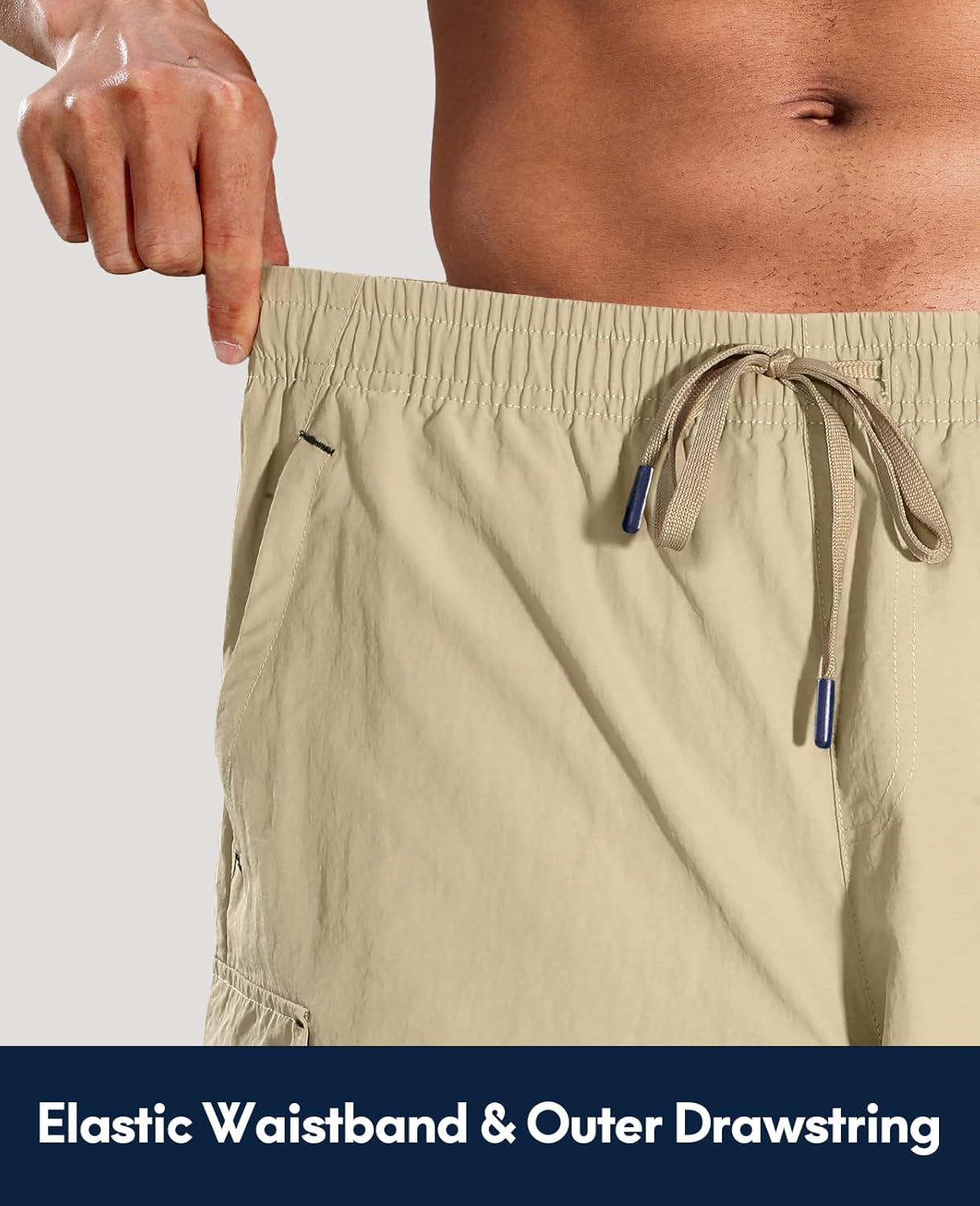 Haimont Men's Hiking Cargo Shorts 7 Inch with Zipper Pockets Quick Dry Lightweight Outdoor Camping Travel, Water Resistant - Image 4