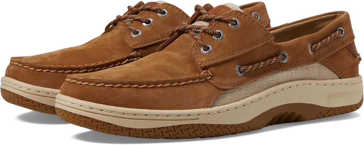 Sperry Mens Billfish 3-Eye - Tan Nubuck Comfort
