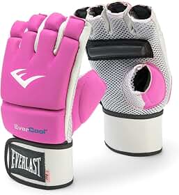 Everlast Luvas Evercool Respiráveis e Confortáveis de Neoprene MMA Kickboxing com Palma de Malha e Enchimento nas Juntas
