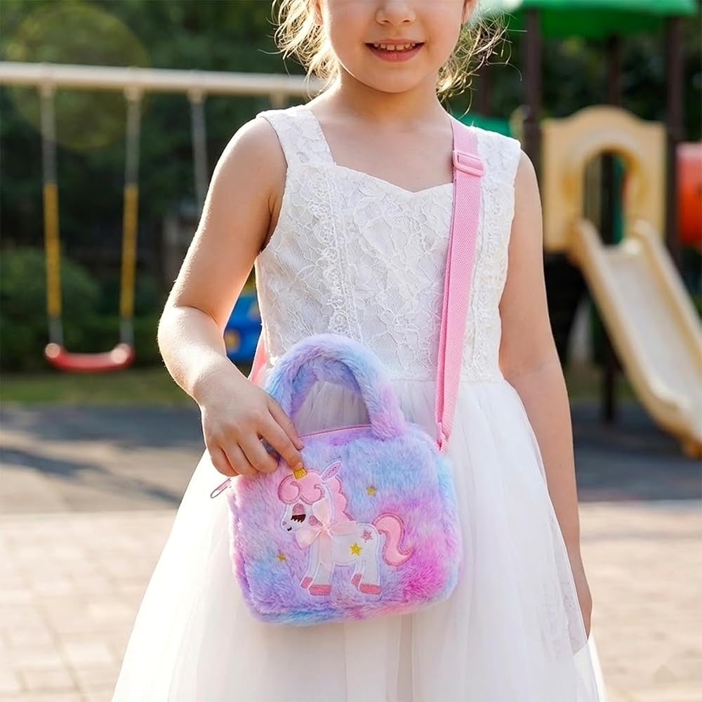 Amazon.com: LOGOFUN Plush Unicorn Tote Bag Plush Crossbody